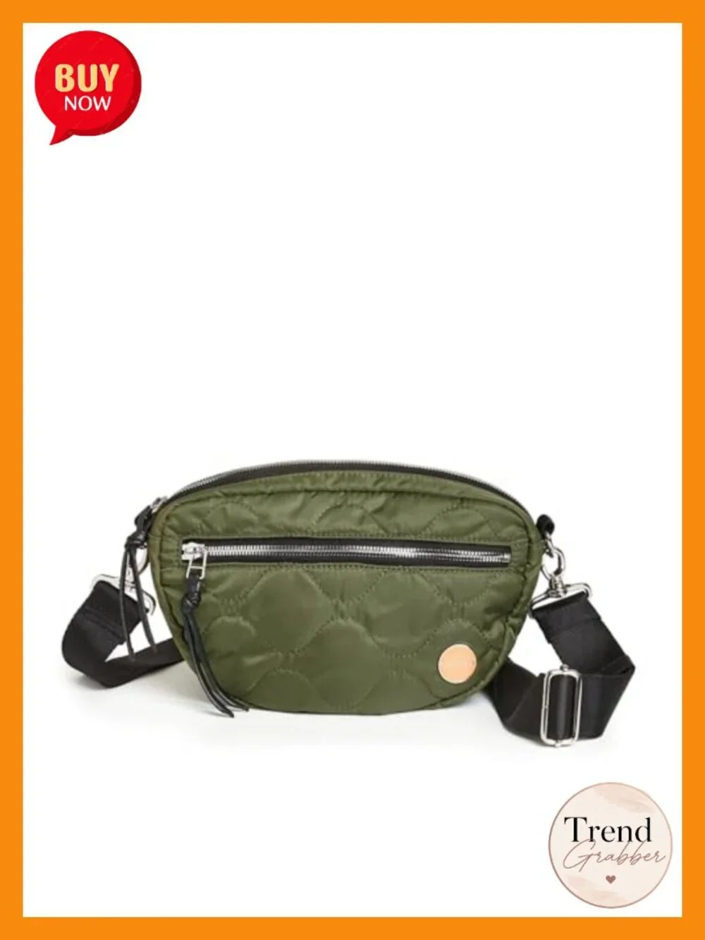 Water-Resistant Nylon Wave Quilted Crossbody Bag with 55